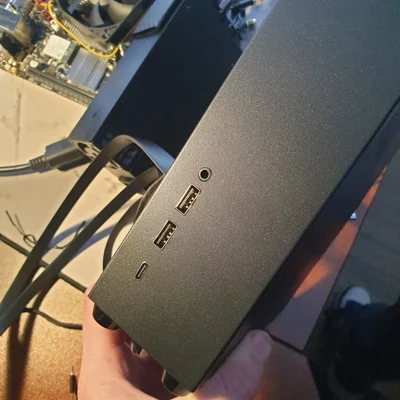 Adding a front panel connector to a tiny PC